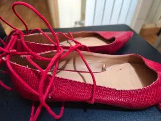 Bailarinas Zara mujer rojas talla 39