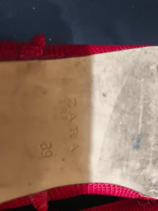 Bailarinas Zara mujer rojas talla 39