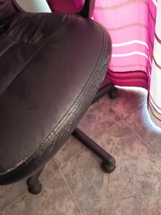 Sillón de oficina giratorio, negro, elevable