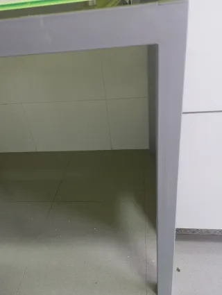 Mesa Cocina Extensible Cristal y Metal