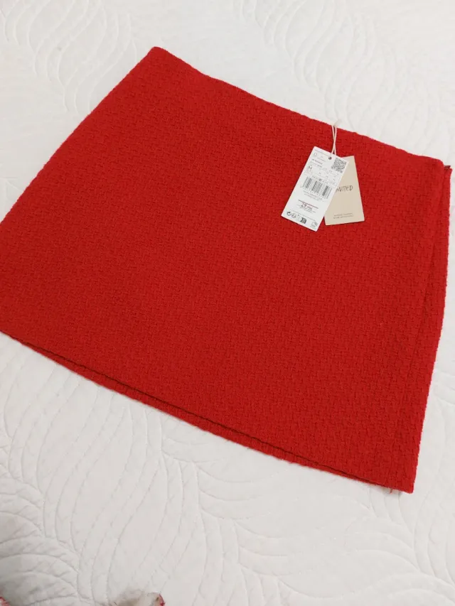 Falda Mango Roja Talla M