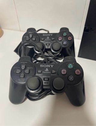 Consola PlayStation 2 Negra + 2 Mandos