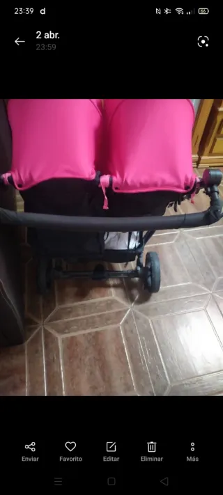 Carro gemelar Baby Monster buen estado