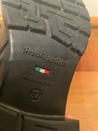 NERO GIARDINI - Botines tacón bajo cordones 37