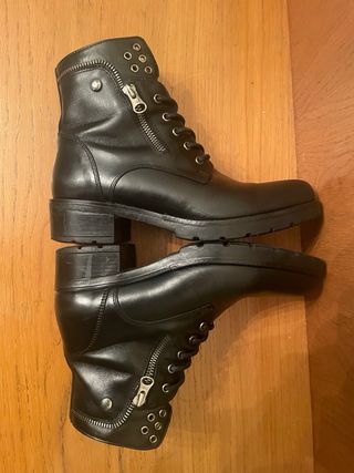 NERO GIARDINI - Botines tacón bajo cordones 37