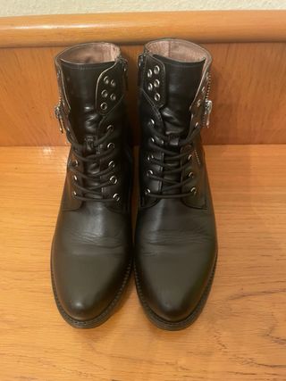 NERO GIARDINI - Botines tacón bajo cordones 37