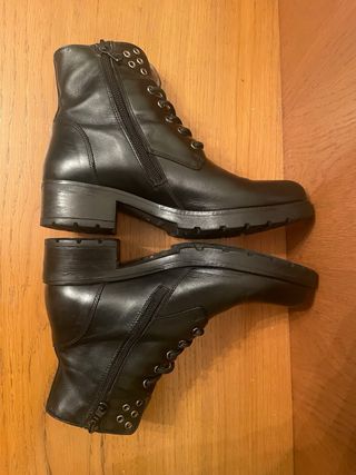 NERO GIARDINI - Botines tacón bajo cordones 37