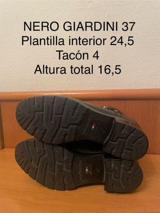 NERO GIARDINI - Botines tacón bajo cordones 37