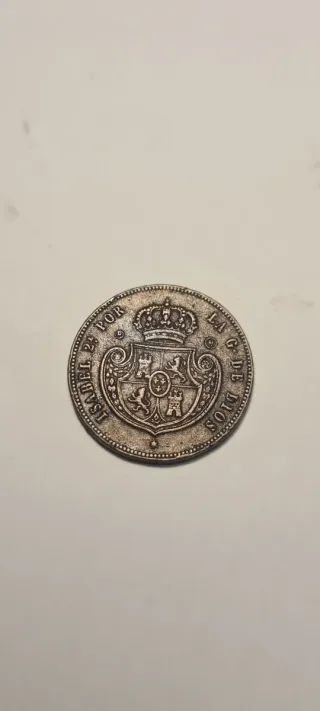 Moneda Medio Real Isabel II 1850