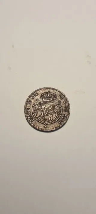 Moneda Medio Real Isabel II 1850