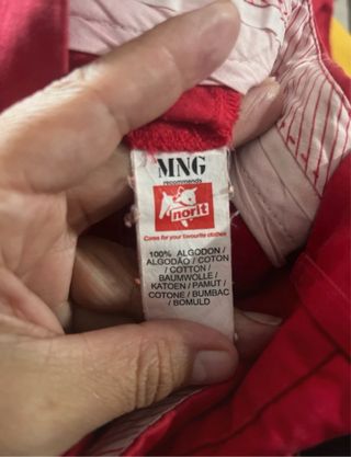 Pantalón Mango Mujer Rojo