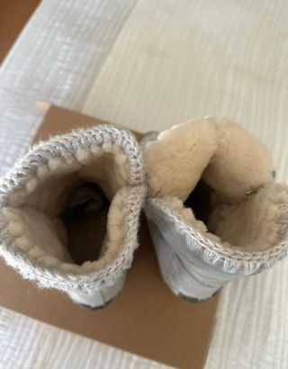 Botas Mou Beige y Plateadas