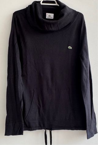 Sudadera Lacoste Negra Talla 40 Mujer