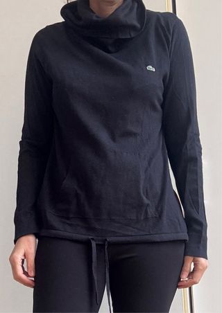Sudadera Lacoste Negra Talla 40 Mujer