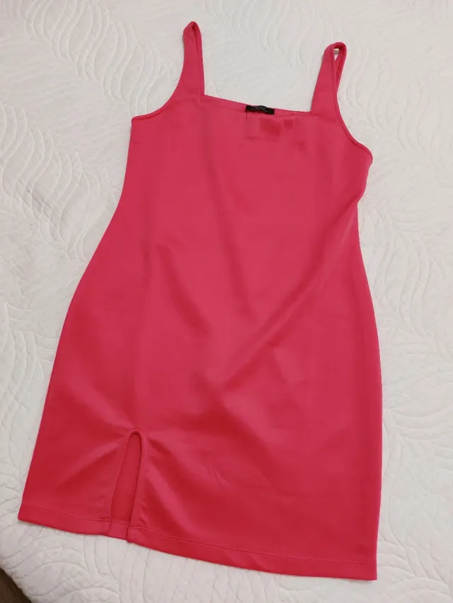 Vestido Parfois rosa con abertura