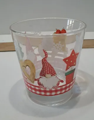 Set 6 Bicchieri in vetro natalizi