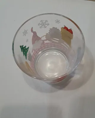 Set 6 Bicchieri in vetro natalizi