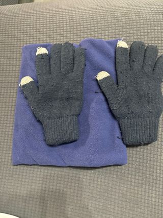 Conjunto guantes y braga hombre