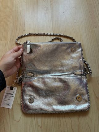 Bolso plateado brownie