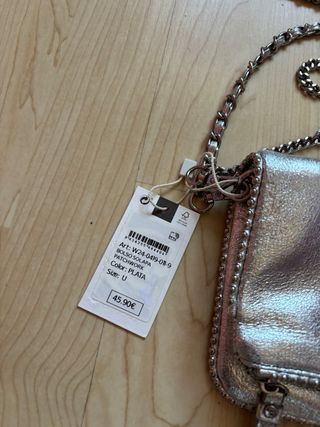 Bolso plateado brownie