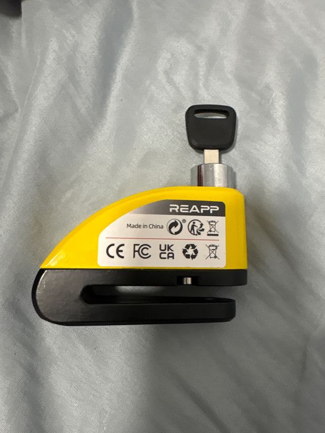 Candado disco moto REAPP amarillo