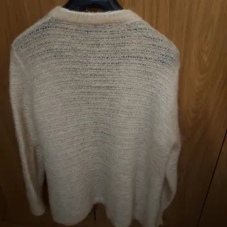 Chaqueta Paula Lana Cruda Bordada