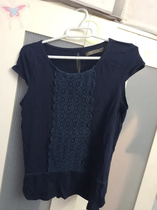 Top Sfera Azul Algodão