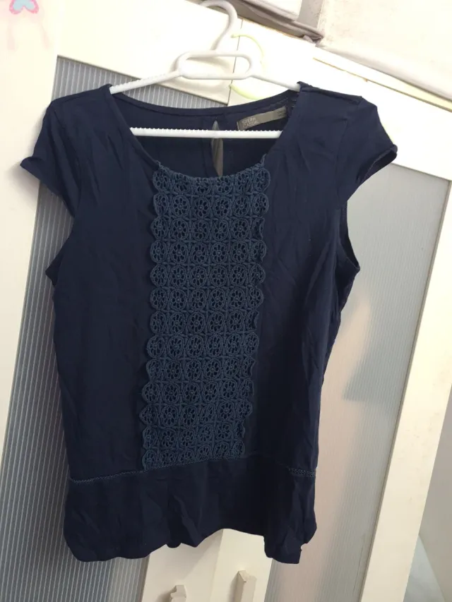 Top Sfera Azul Algodão