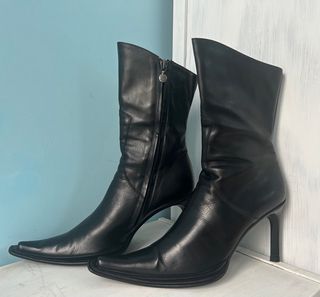 Stivali Gianni Bravo neri in fiore di vitello