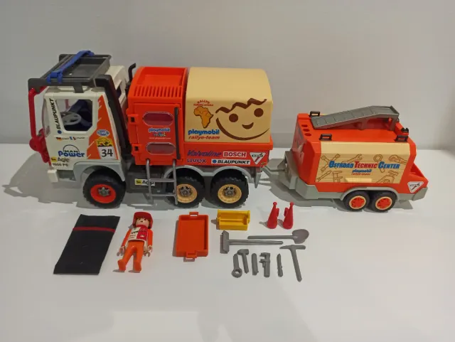 Playmobil 4420 y 4422 Camión y Remolque Dakar 1