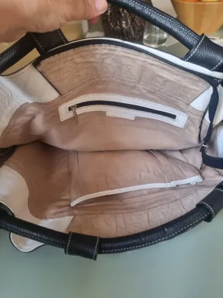 Bolso LOEWE VINTAGE Piel Blanco/Negro