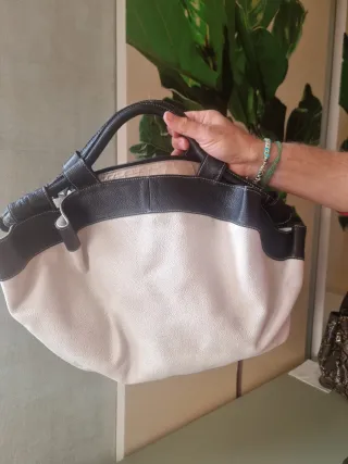 Bolso LOEWE VINTAGE Piel Blanco/Negro