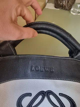 Bolso LOEWE VINTAGE Piel Blanco/Negro
