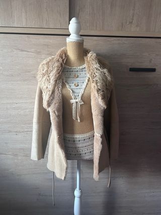 Abrigo piel auténtica