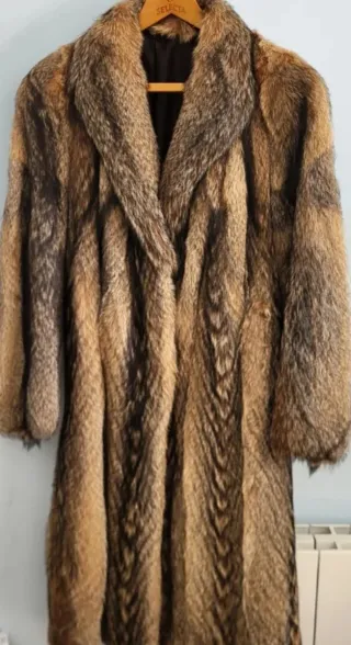 Abrigo de zorro auténtico