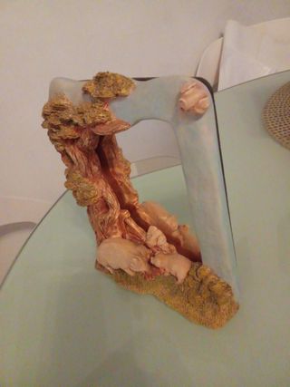 Specchio decorativo maialini e albero