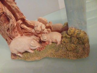 Specchio decorativo maialini e albero