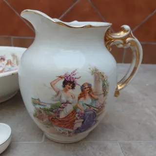 Juego palangana y jarra baño