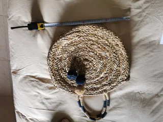 Bolso de rafia redondo