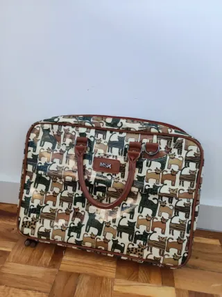 Maletín con estampado de gatos