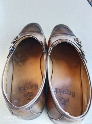 Scarpe Berwick Doppia Fibbia Marrone Tg. 40