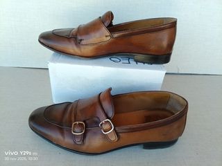 Scarpe Berwick Doppia Fibbia Marrone Tg. 40