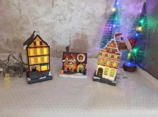 Conjunto de 3 casas decorativas