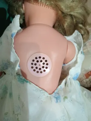 Muñeca antigua vintage vestido floral