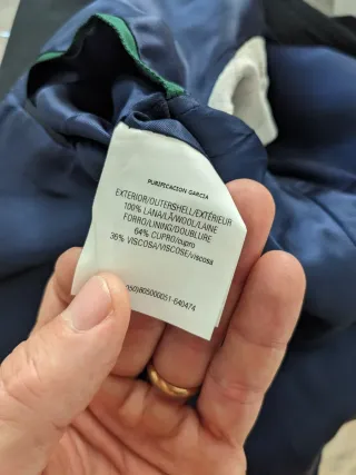 Traje Purificación García Azul Oscuro 100% Lana