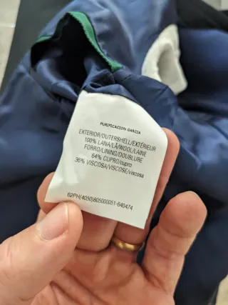 Traje Purificación García Azul Oscuro 100% Lana