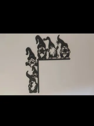 Decorazione angolare gnomi natalizi PLA