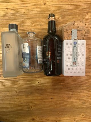 Set 4 bottiglie gin vuote