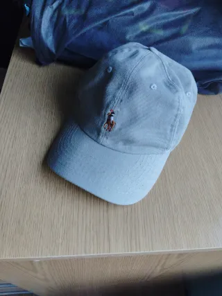 Gorra Ralph Lauren Gris con Logo