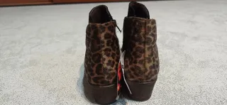 Botines ante marrón chocolate y leopardo
